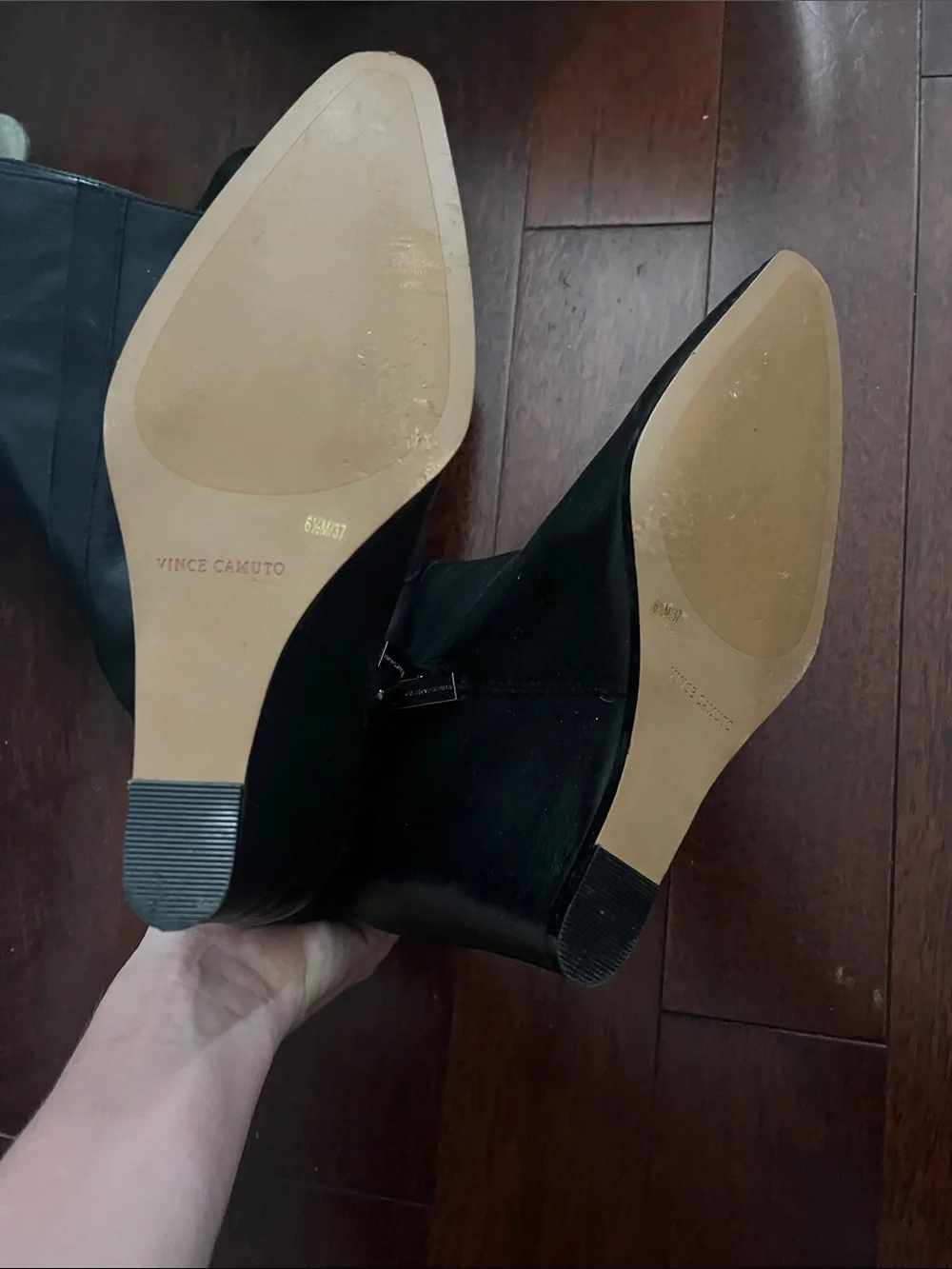 Vince Camuto Black Over-the-Knee Pointed Toe Boots